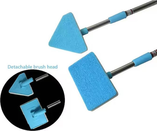 Aquarium Cleaning Brush with Telescopic Metal Handle and Thick Square Sponge M58-93cm