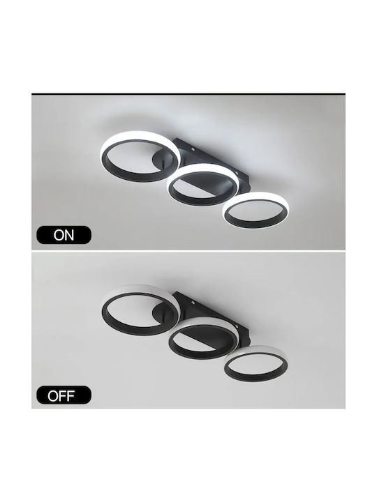 Home Lighting Ceiling Mount Light Black with Integrated LED