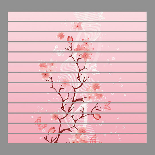 Wandsticker Treppe Rosa Blumen 1Stück Orafol Wandsticker Treppe Rosa Blumen 1Stück Orafol
