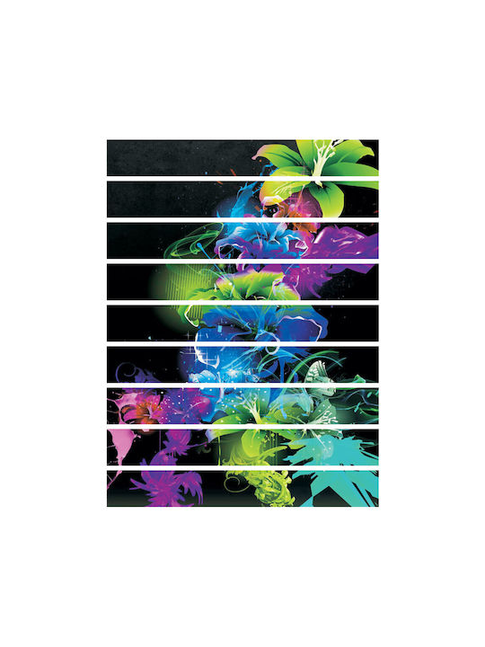 Wandsticker Treppe Abstract Flowers 1 Stück Orafol