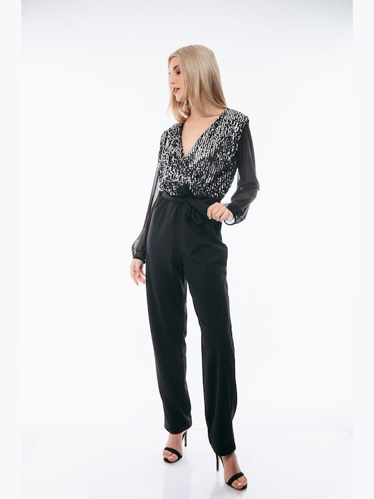 Damen Einteiler Anzug Silber