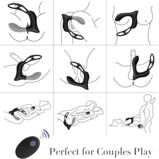 Anal Plug Vibrator Cock Ring