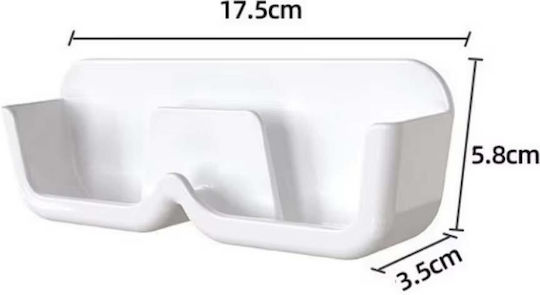 Adhesive Glasses Organizer Base 17x5.5x3.5cm Gray