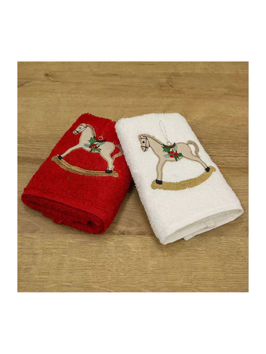 Lino Home Комплект бебешки кърпи 2бр Red, White Тегло 500гр/кв.м
