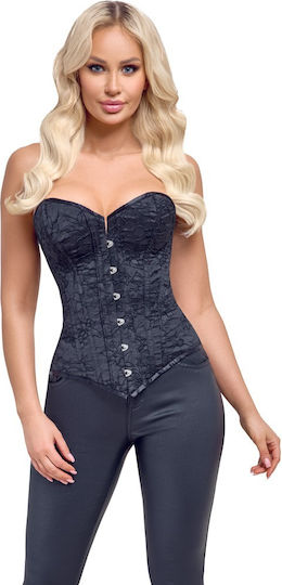 Black Lace-Up Corset