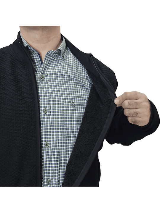 Herren Strickjacke Schwarz