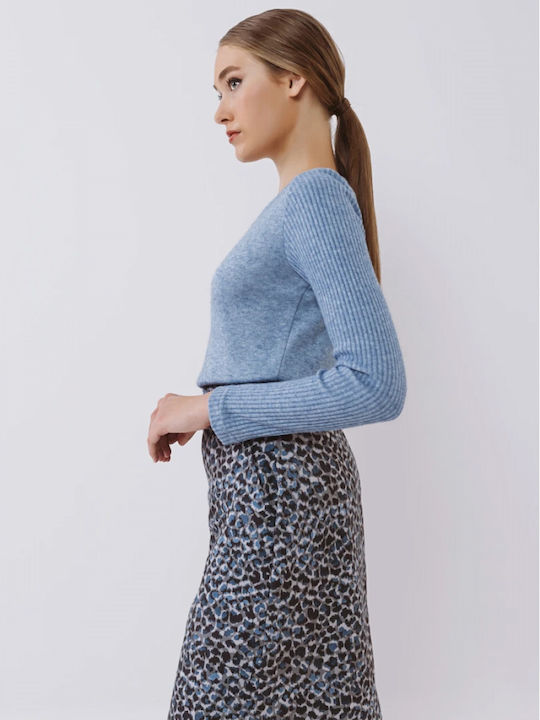 Chrisper Skirt Leopard in Gray Color