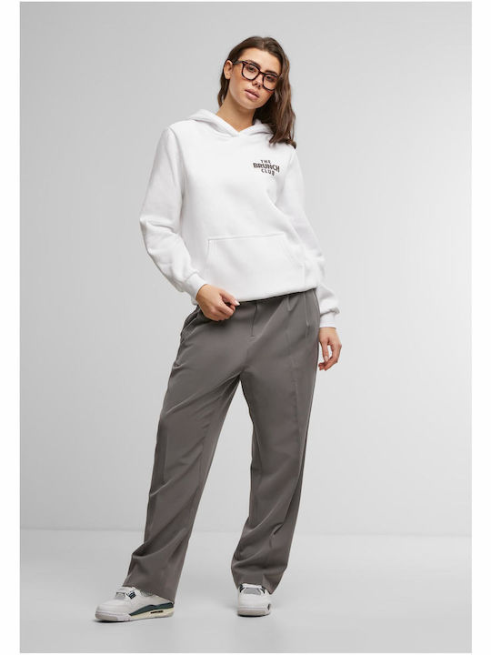 Damen Sweatshirt Kapuzen Weiß