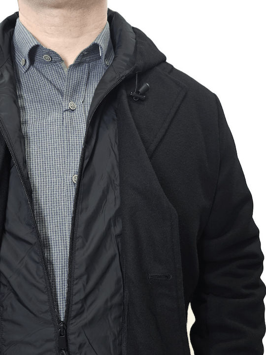Herren Mantel Schwarz