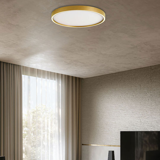 Viokef Vanessa Deckenleuchte 40cm Gold mit Integrierter LED
