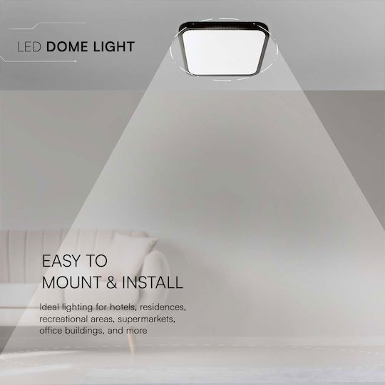 V-TAC Deckenleuchte Montieren Badezimmer 25cm Weiß mit Integrierter LED