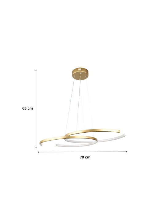 Megapap Ceiling Mount Light 70cm Gold with Integrated LED