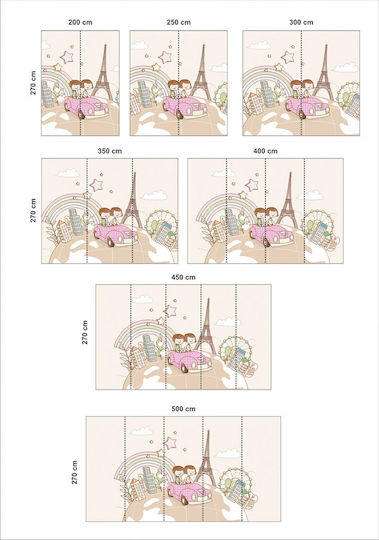 Happy Journey Adhesive Wallpaper 230cm