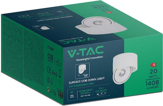 V-TAC Таванно осветление 148бр Бяла с Вграден LED
