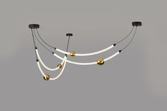 ARlight Plafonieră de Tavan 150buc Neagră cu LED Integrat