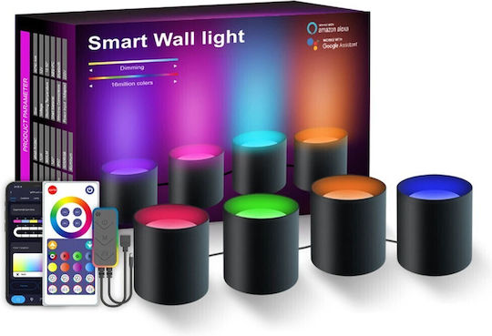 Lămpi de perete LED inteligente RGB cu telecomandă WiFi și control prin aplicație inteligente