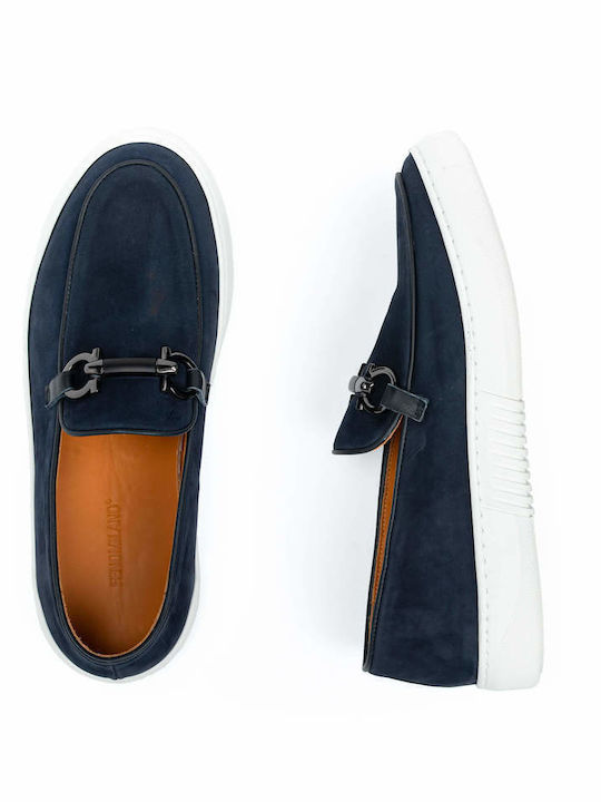 Men's Leather Loafers Blue