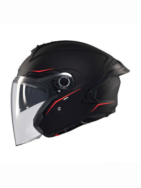 MT Cosmo SV S Matt Black Motorcycle Helmet Jet DOT ECE 22.06 1450gr with Sun Visor