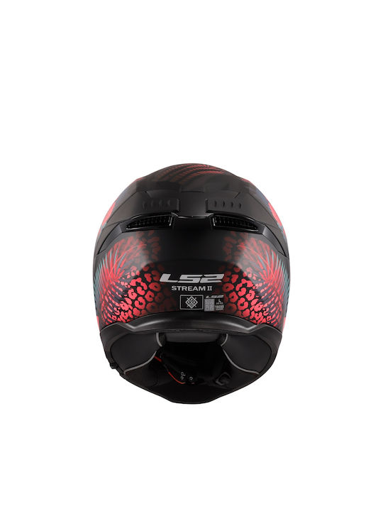 LS2 Stream II Jungle Pink Motorcycle Helmet Full Face ECE 22.06 1550gr with Sunvisor