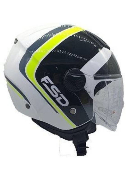 Faseed 700-721 Black Matt/Grey/Yellow Motorcycle Helmet Jet ECE 22.05