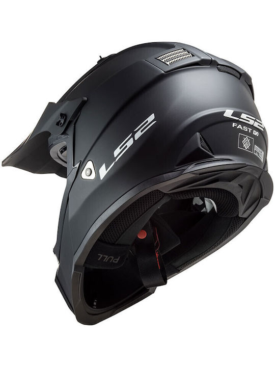 LS2 Fast Evo MX437 Solid Matt Black Motorcycle Helmet Motocross ECE 22.05 1150gr