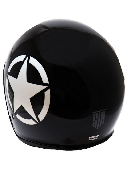 STR Retro Star Black Κράνος Μηχανής Jet