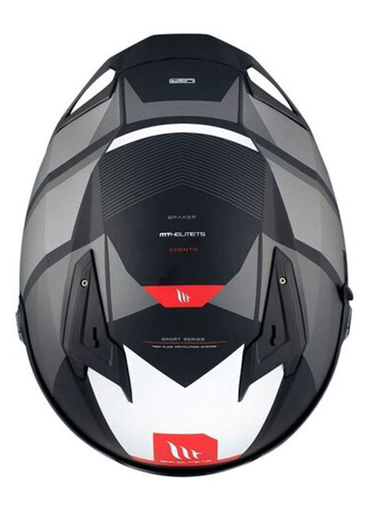 MT Braker SV Chento B0 Black/Grey Matt Motorcycle Helmet Full Face ECE 22.06 1600gr