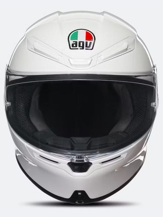 AGV K6 S Solid White Κράνος Μηχανής Full Face ECE 22.06 1255gr με Pinlock