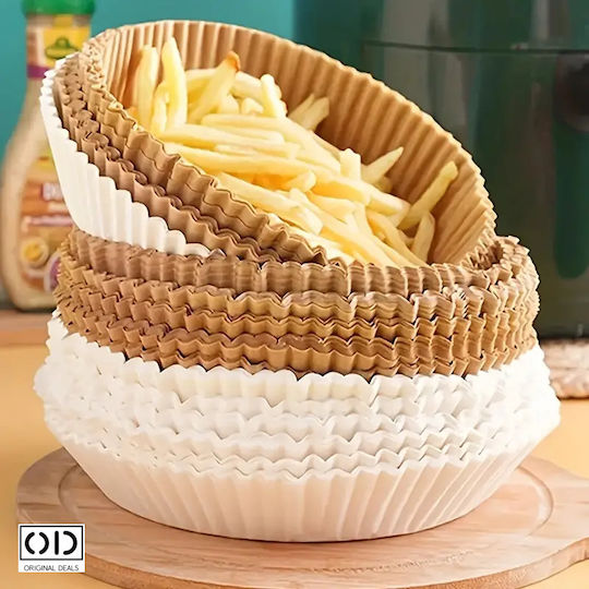 Незалепваща Хартия за Еър Фрайър 20x20см 50 Броя