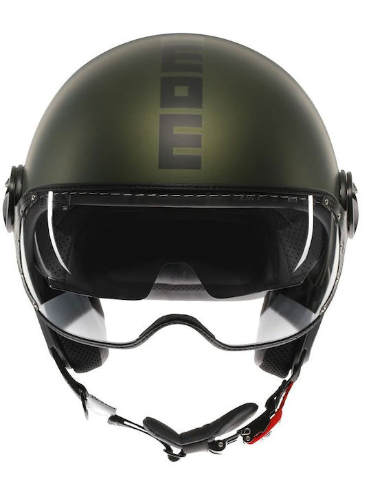 Momo FGTR Evo Mono Matt Green/Black Κράνος Μηχανής Jet ECE 22.06 1200gr