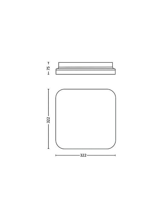 Philips Mauve Ceiling Mount Light 32.2cm White with Integrated LED