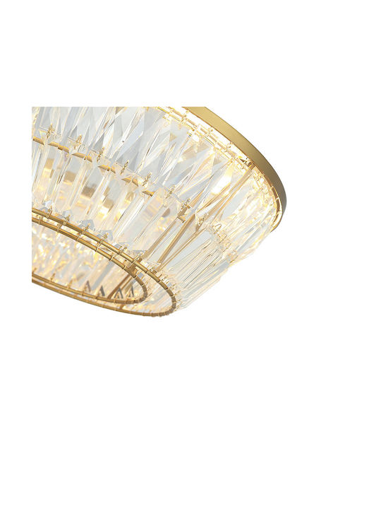 Zambelis Lights Deckenleuchte 80cm Gelb mit Integrierter LED und Kristalle