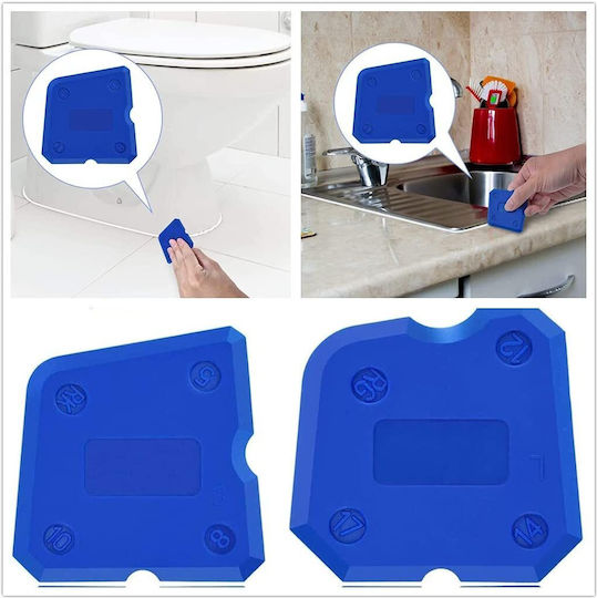 Set 4 Reusable Plastic Scrapers Applying Silicone Putty Zola Blue