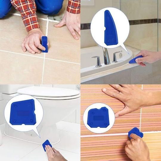Set 4 Reusable Plastic Scrapers Applying Silicone Putty Zola Blue