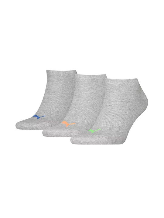 Puma Sneaker Plain Athletic Socks Gray 3 Pairs