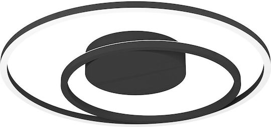 Eglo Calagrano Smart Ceiling Mount Light 45cm Black with Integrated LED and Remote Control