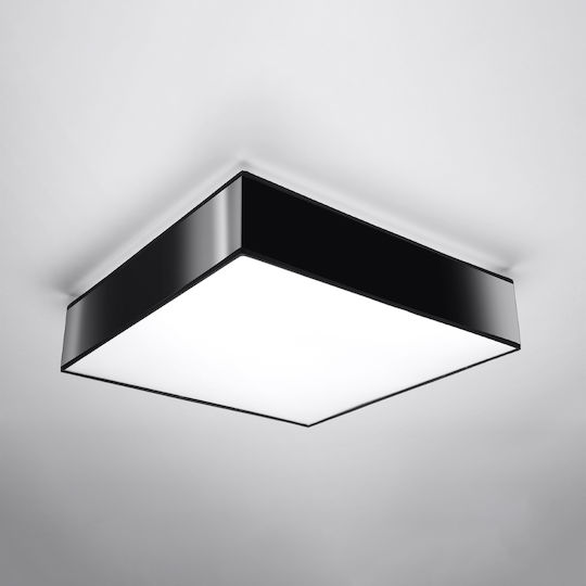 Sollux Horus Πλαφονιέρα Οροφής 55εκ. Μαύρη με Ντουί E27
