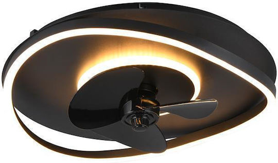 Trio Lighting Sortland Closed Type (Ceiling Light) 50cm With Light Black
