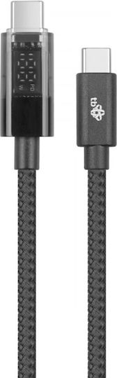 Tb Energy Cablu LED USB 2.0 USB-C Masculin - USB-C 100W PD Negru 1m
