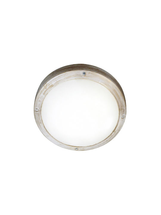 Heronia Ceiling Mount Light Bathroom 18cm White with Socket E27