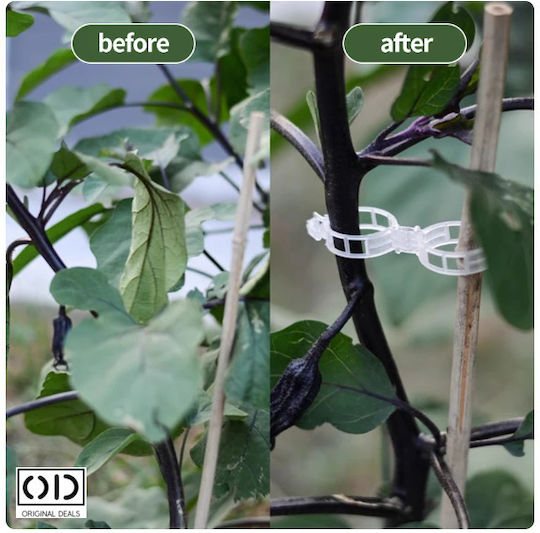 Cleme de Susținere pentru Legarea Lăstarilor de Plante Roșii Castraveți Viță de Vie Compatibilitate Universală Diametru 3 Cm Reutilizabil Set 100 Bucăți Alb Oferte Originale
