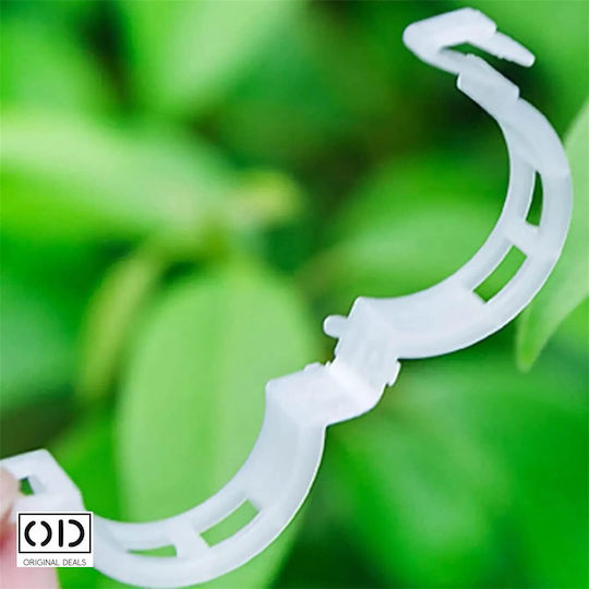 Cleme de Susținere pentru Legarea Lăstarilor de Plante Roșii Castraveți Viță de Vie Compatibilitate Universală Diametru 3 Cm Reutilizabil Set 100 Bucăți Alb Oferte Originale
