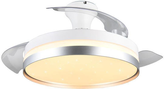 Trio Lighting Lindberg Ceiling Fan 100cm with Light Fixture Gray