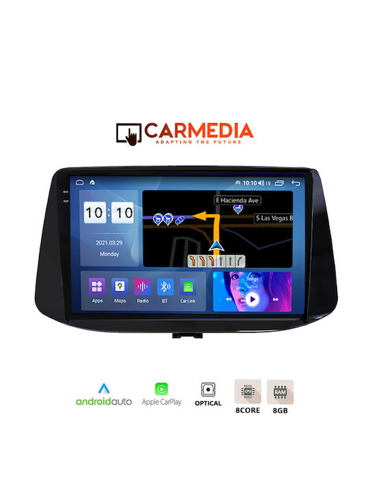 Carmedia Car Audio System for Hyundai i30 2018+ (Bluetooth/USB/AUX/WiFi/GPS/Apple-Carplay/Android-Auto) with Touch Screen 9.5"