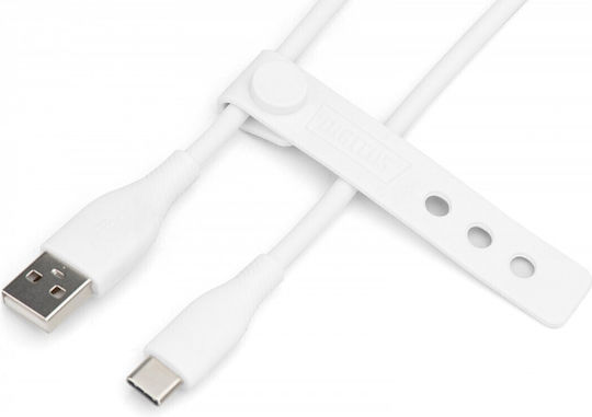 Digitus USB 2.0 Cable USB-C Male - USB-A / USB-C 60W PD White 0.5m