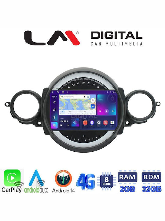 LM Digital Car Audio System for Mini Cooper / Clubman / Roadster 2007 > 2014 (Bluetooth/USB/WiFi/GPS/Apple-Carplay/Android-Auto) with Touch Screen 9"