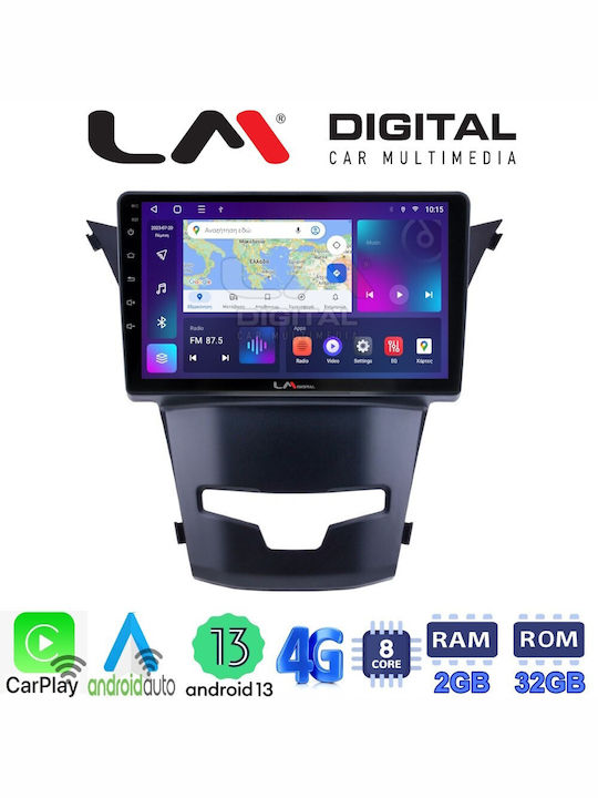 LM Digital Car Audio System for Daewoo Korando Ssangyong Korando Korando 2014+ (Bluetooth/USB/WiFi/GPS/Apple-Carplay/Android-Auto) with Touch Screen 9"