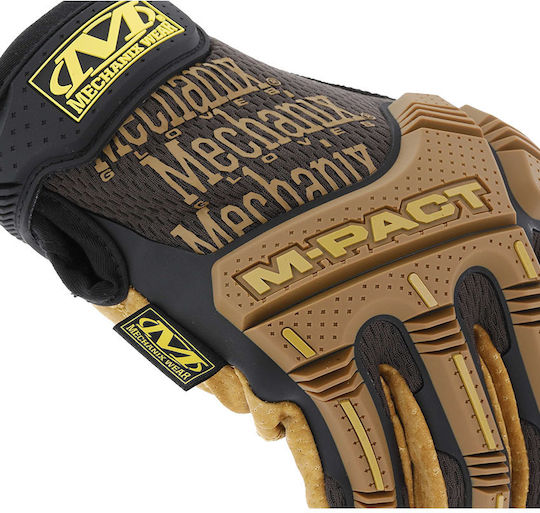 Mechanix Wear Durahide M-Pact Resistant Γάντια Εργασίας Καφέ Συνθετικού Δέρματος