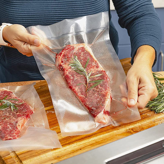 Set 6 pungi de vidat Zafit 28 x 300 cm pentru sigilare alimentară, reutilizabile, durabile, sous vide, sigure pentru mașina de spălat vase
