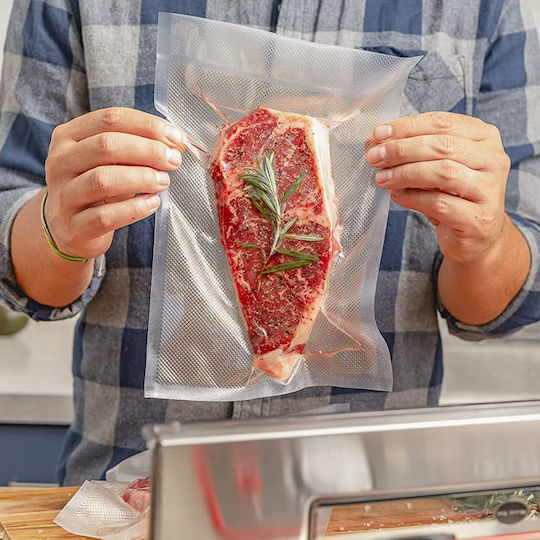 Set 8 Pungi pentru Vidat Zafit 28 X 300 Cm Reutilizabile Durabile pentru Vidat Alimente Sous Vide Sigur pentru Mașina de Spălat Vase Fără BPA Transparent